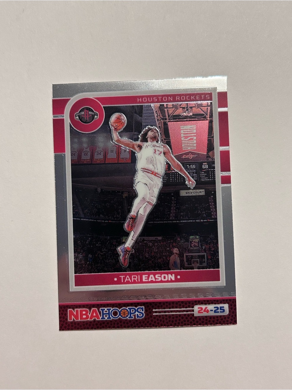 NBA Hoops 24-25 Tari Eason Houston Rockets Basketball Card - Red/Silver